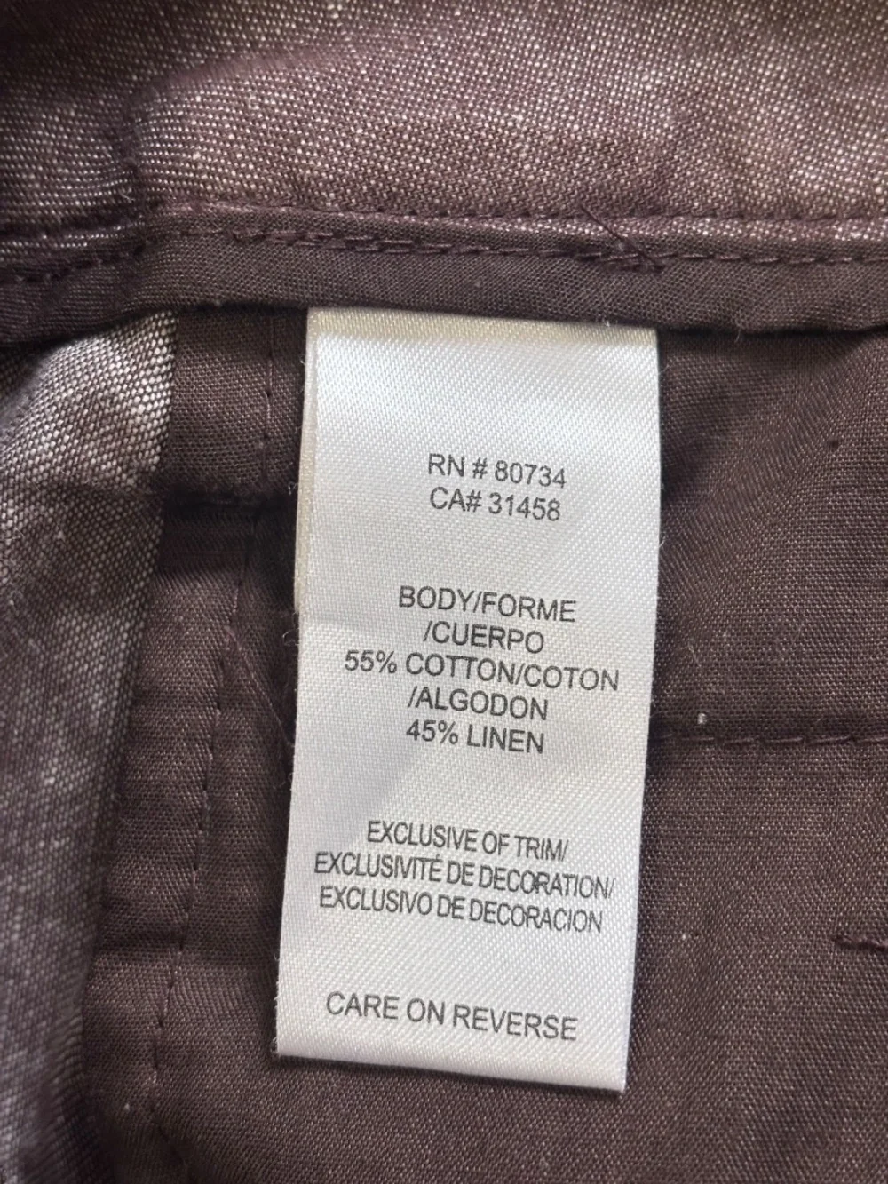 BCBGeneration Cotton/Linen Blend Belted Brown Shorts Women’s Size 6 - Picture 6 of 10